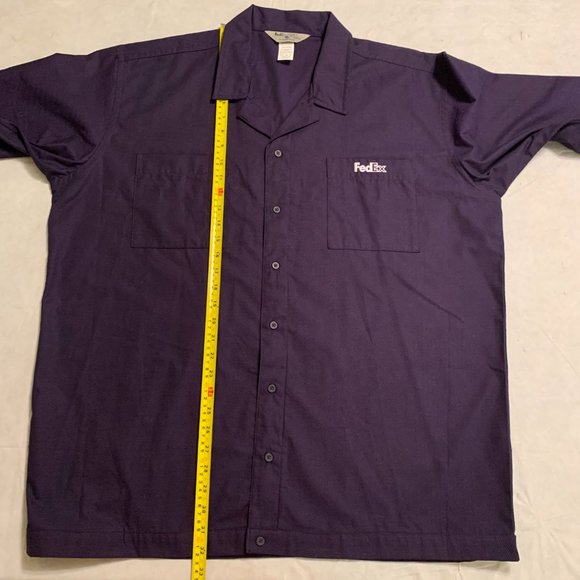 FedEx Short Sleeve Button Up Stan Herman Delivery Employee Uniform Mens XL - Picture 6 of 6